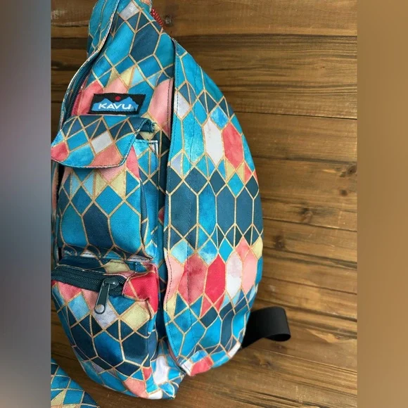 KAVU Stained Glass Rope Sling Crossbody & Wallet - Picture 3 of 14